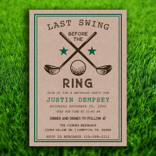 Golf Bachelor Party Inbjudningar