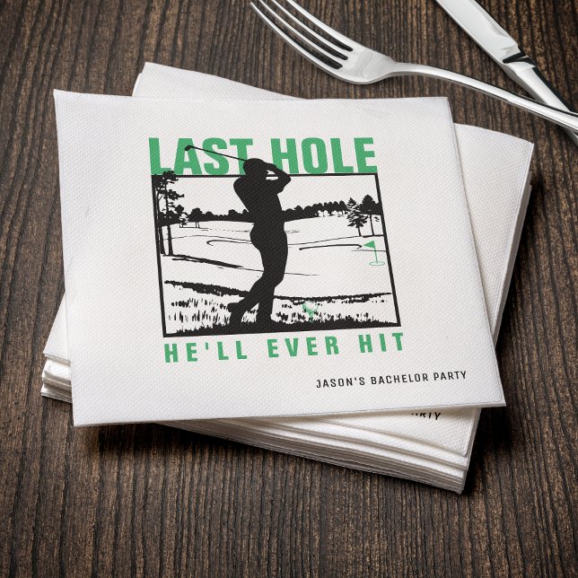 Golf Bachelor Party Lusnyj Förra Hål kommer han nå Pappersservett (Skapare uppladdad)