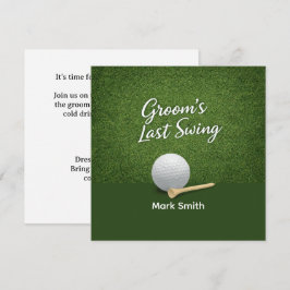 Golf Bachelor Party on Green  Inbjudningar