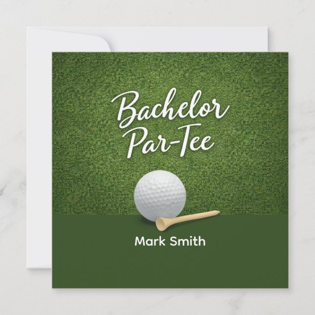 Golf Bachelor Party on Green  Inbjudningar (Framsida)