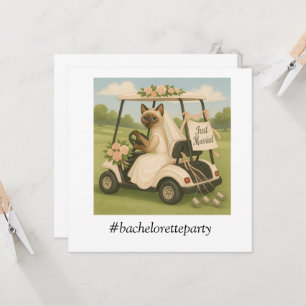 Golf BACHELORETTE-partiet för Cat Lovers Inbjudningar