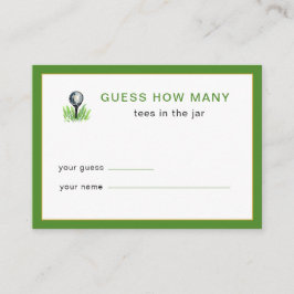 Golf Bachelorette party Bridal shower Game Tilläggskort