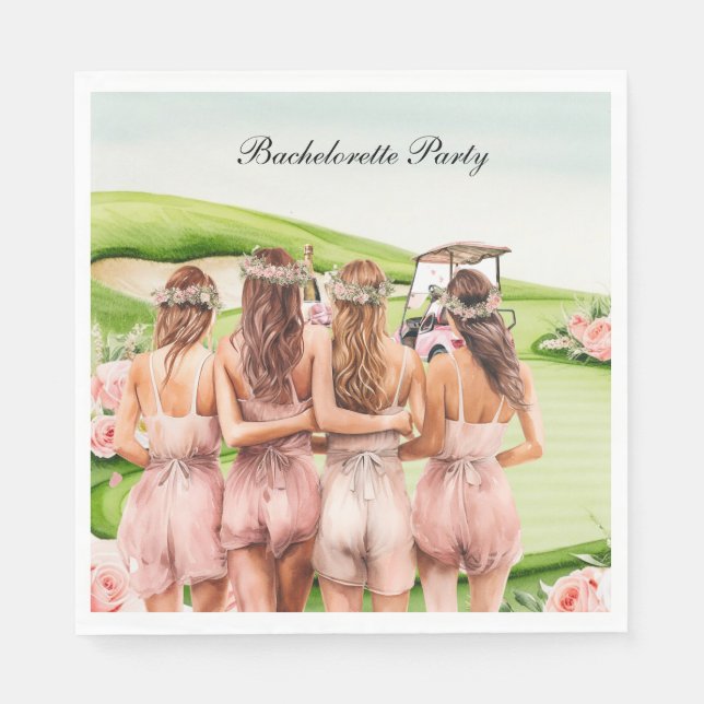 Golf Bachelorette Party for Golfer Pappersservett (Framsidan)