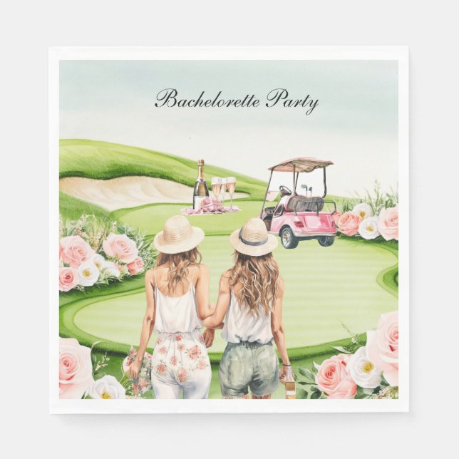 Golf Bachelorette Party for Golfer Pappersservett (Framsidan)
