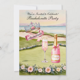 Golf Bachelorette Party på golfbanan Inbjudningar