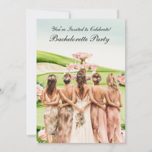 Golf Bachelorette Party på golfbanan Inbjudningar
