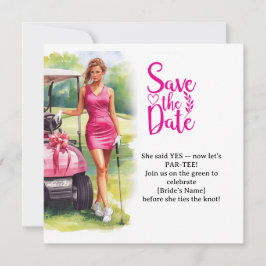Golf Bachelorette Woman Golfer Is Golfing  Spara Datumet