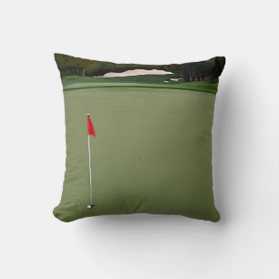 Golf Background for Golfer Home Watercolor Kudde