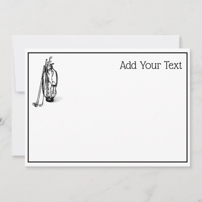 Golf Bag Golf Klubbs Black (Framsida)