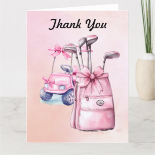 Golf Bag i Rosa Thmet for Girl Tack Kort