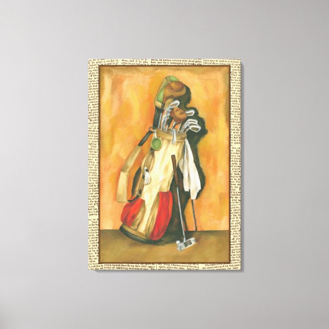 Golf Bag med kärlek av Jennifer Goldberger Canvastryck (Framsida)