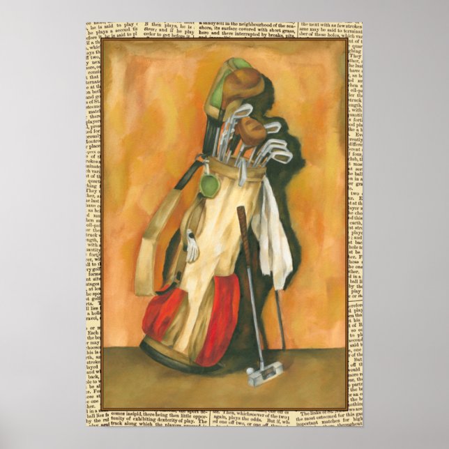 Golf Bag med kärlek av Jennifer Goldberger Poster (Framsidan)