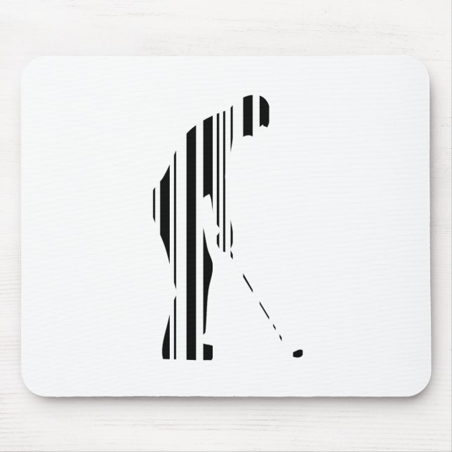 GOLF BAR CODE Golfare Golfning Sport Mönster Desig Musmatta (Framsidan)