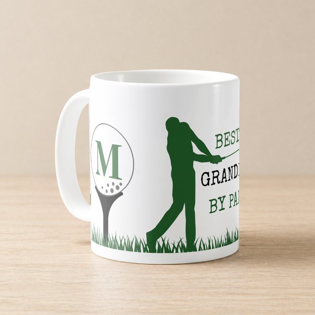Golf BÄSTA FARFAR EFTER PAR Monogram kaffekopp (Skapare uppladdad)