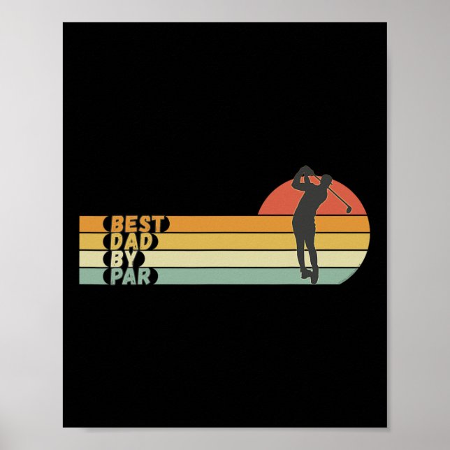 Golf - Bästa pappa enligt par - Fars dag golf  Poster (Framsidan)