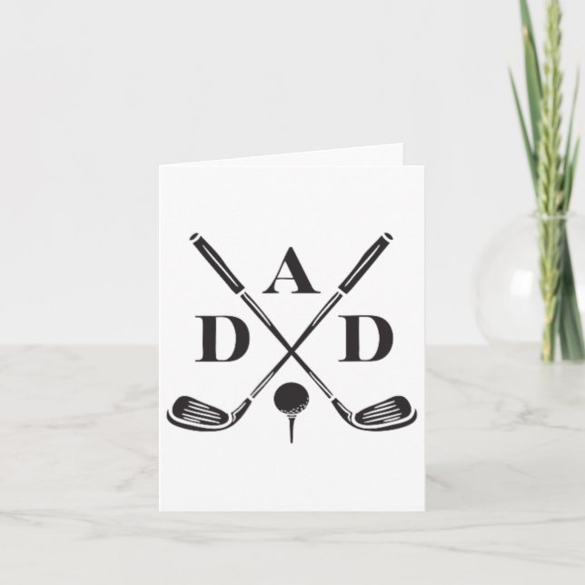 Golf Bästa Pappa Genom Par Pappa Golfare Fars Dag  Kort (Framsida)