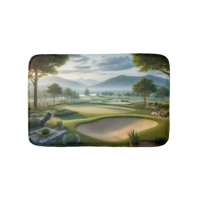 Golf Bath Mat with Sceric Golf Course Badrumsmatta (Framsidan)