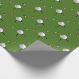 Golf belagd med tegel pinnar & boll som slår in presentpapper