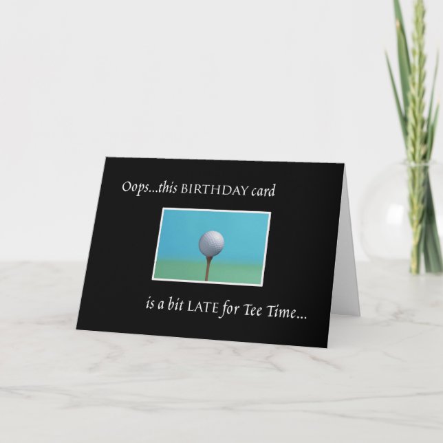 Golf - Belastad födelsedag Kort (Framsida)