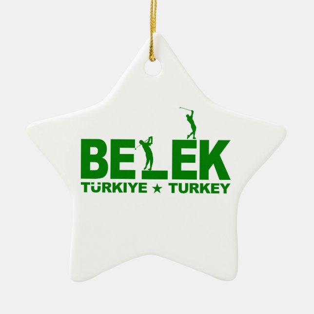 GOLF BELEK-prydnadsföremål - anpassade Julgransprydnad Keramik (Framsidan)