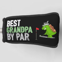 Golf Best Grandpa by Par with Dinosaur Funny