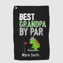 Golf Best Grandpa by Par with Dinosaur Funny