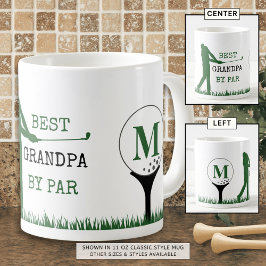 Golf BEST GRANDPA PAR Monogram kaffe Mugg