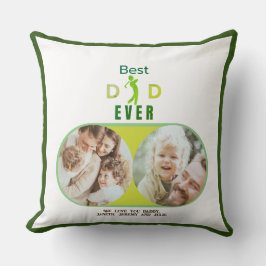 Golf Best Pappa Aldrig barnfamiljfoto Fars dag Kudde