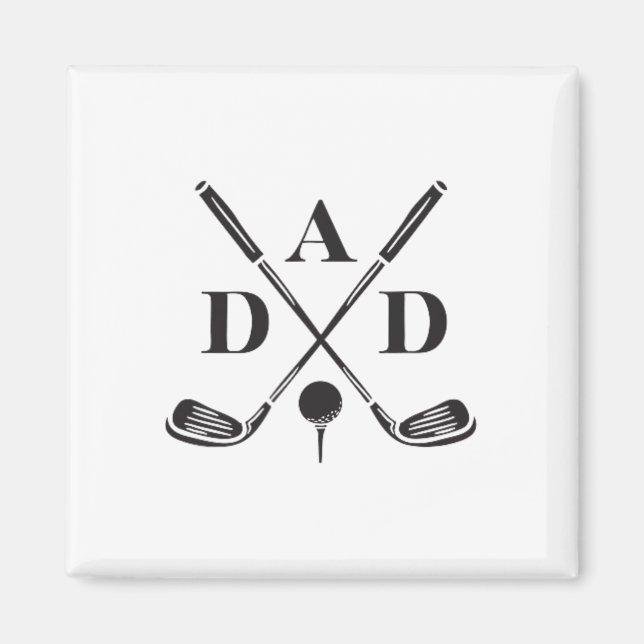 Golf Best Pappa efter Par Pappa Golfer Fars dag Go Magnet (Framsidan)