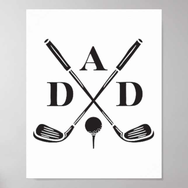 Golf Best Pappa efter Par Pappa Golfer Fars dag Go Poster (Framsidan)