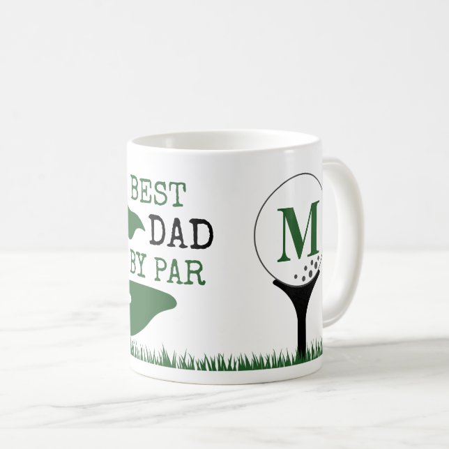 Golf BEST PAPPA PAR Monogram Kaffemugg (Framsida höger)