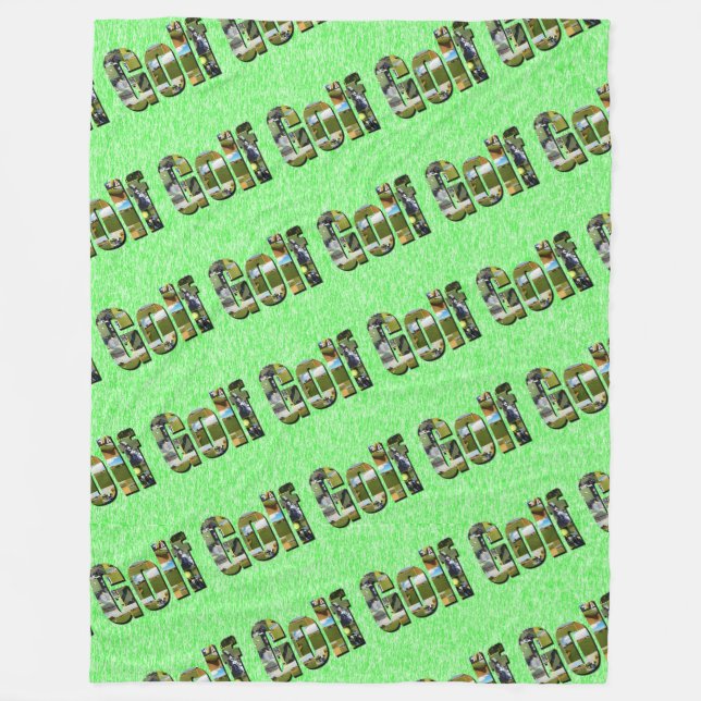 Golf Bild Logotyp, stor Fleecefilt (Framsidan)