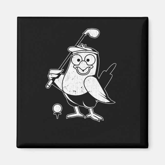 Golf Birdie Funny Bird Animal Humor Golfing Magnet (Framsidan)