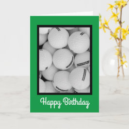 Golf Birthday Card, 5 tum x 7 tum, 7-tums Folthday Kort