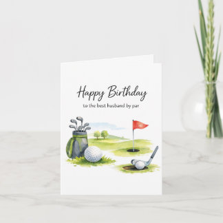 Golf Birthday Card for Husband Kort
