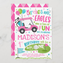 Golf Birthday Hål i en golf 1:a födelsedag Party