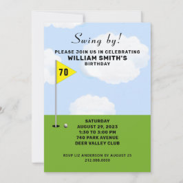 Golf Birthday-händelse Inbjudningar