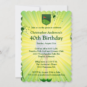 Golf Birthday-inbjudan. Inbjudningar