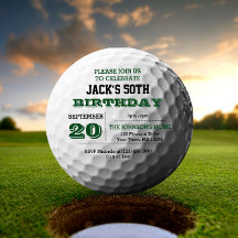 Golf Birthday-inbjudan