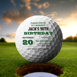 Golf Birthday-inbjudan Inbjudningar
