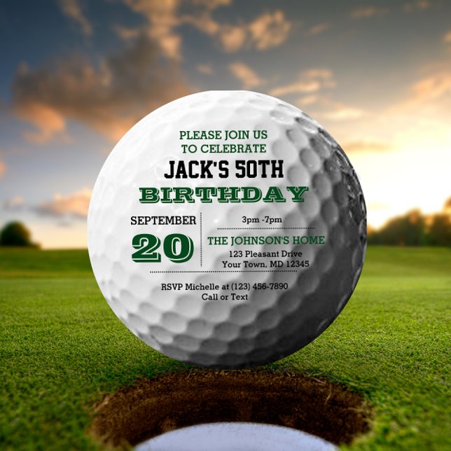 Golf Birthday-inbjudan Inbjudningar (Skapare uppladdad)