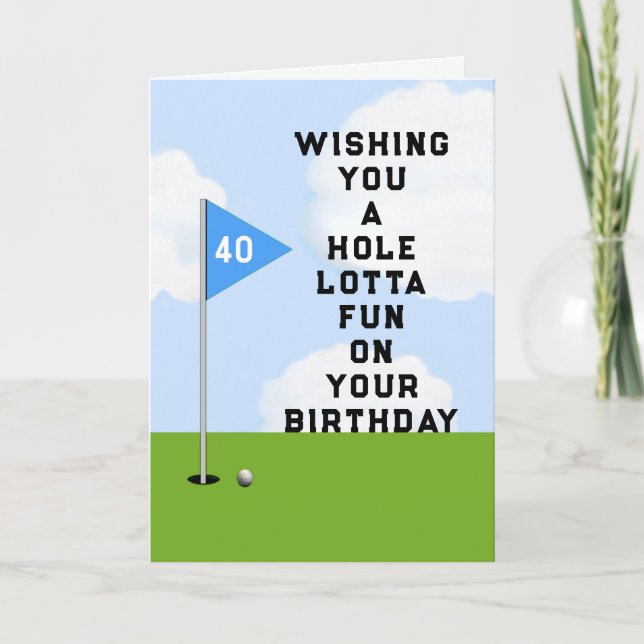 Golf Birthday Kort (Framsida)