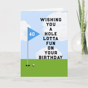 Golf Birthday Kort
