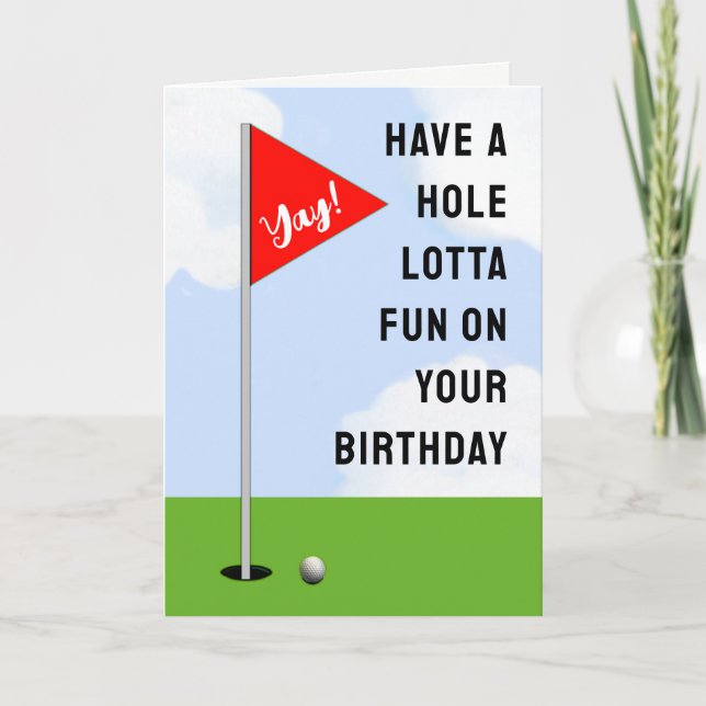 Golf Birthday-kort Kort (Framsida)