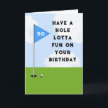 Golf Birthday-kort Kort<br><div class="desc">Lustigt golftemadagrokort för din favoritgolfer. Så här anpassar du redigeringstexten för att lägga till namn och ålder.</div>
