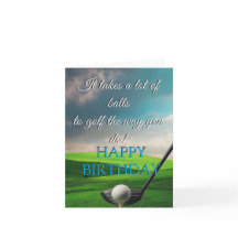 Golf Birthday-kort