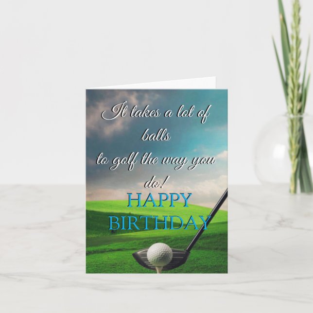 Golf Birthday-kort Kort (Framsida)