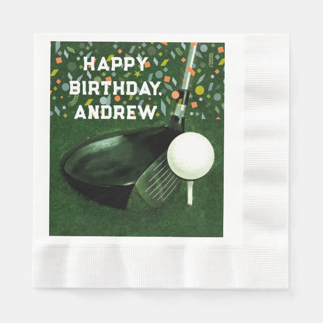 Golf Birthday Pappersservett (Framsidan)