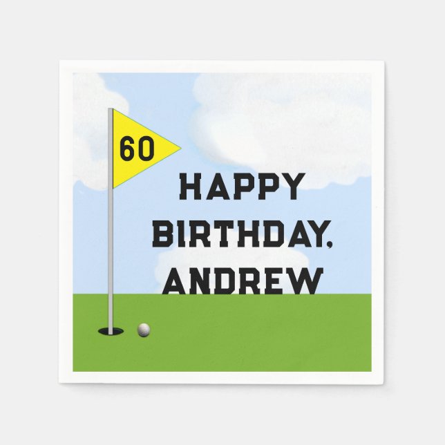 Golf Birthday Pappersservett (Framsidan)