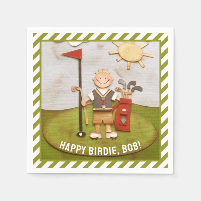 Golf Birthday Pappersservett (Framsidan)